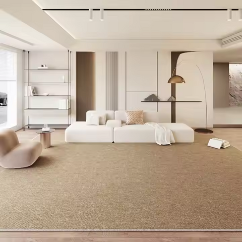 New Arrival Solid Color Light Luxury Loop Pile Mat Velvet Washable Carpet Waterproof Rug Living room Carpet