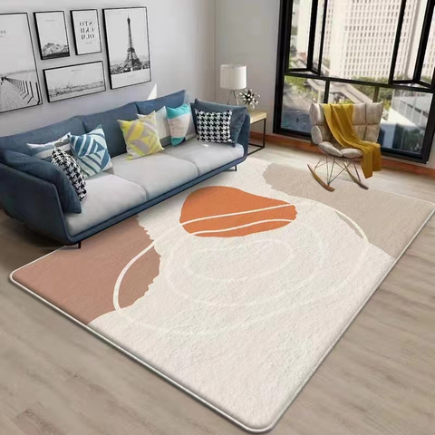 Soft Faux Sheepskin Modern Custom Area Carpet Rug for Living Room