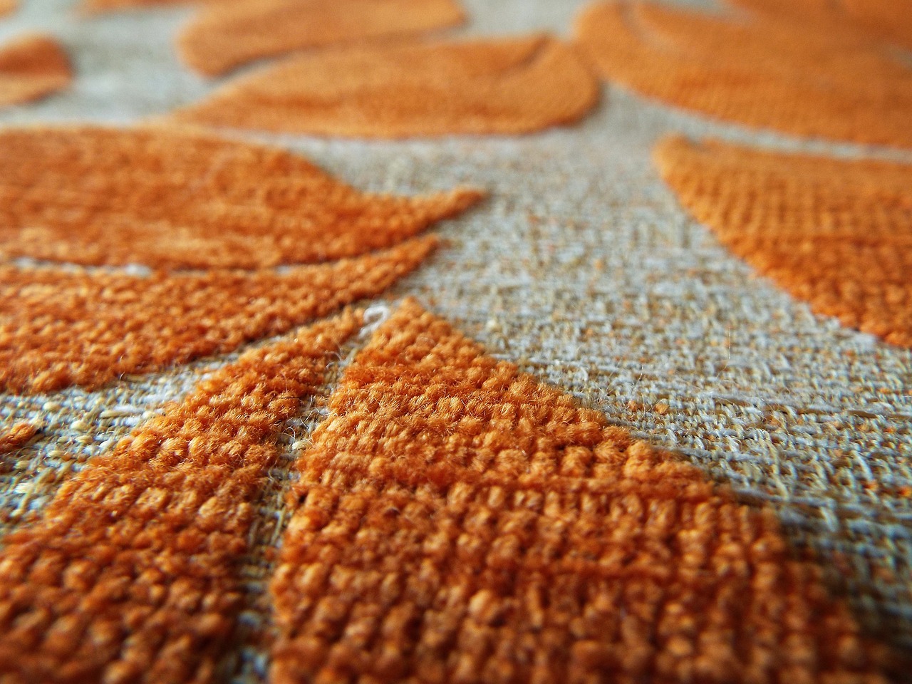 Orange - patterned fabric texture