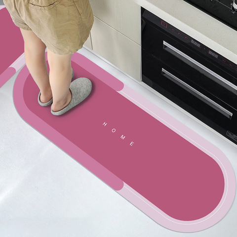 Diatom Mud Washable Non Slip Kitchen Runner Floor Mat Rugs