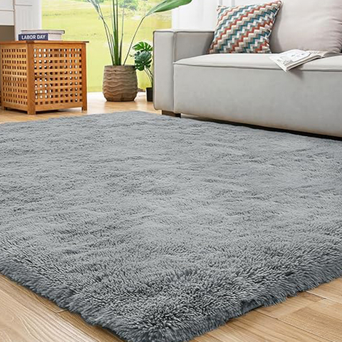 Shaggy Fluffy Area White Pink Custom Color Rugs For Living Room